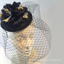 Black Fascinator- Kentucky Derby hat- Bee headpiece For Mad Hatter party- Tea party- Garden party- bee costume